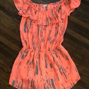 Neon Off the shoulder romper